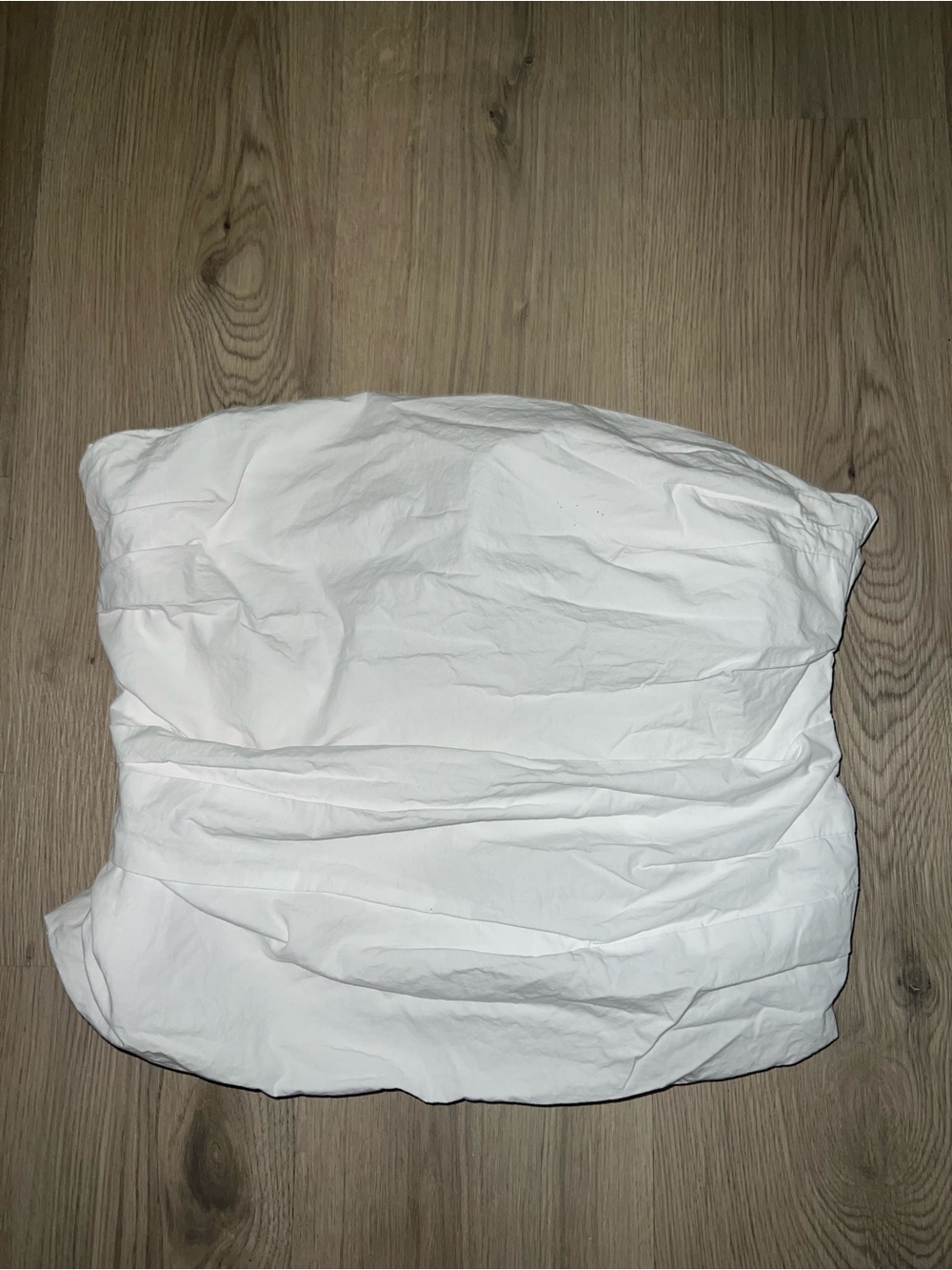 Topshop gathered bandeau top in white size 12